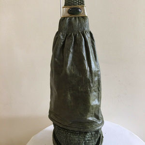 Authentic PEREZ SANZ Green Leather Alpaca BAG